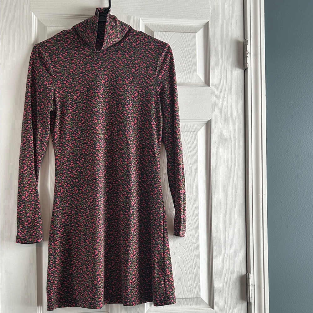 Floral Navy and Pink Women's Dress